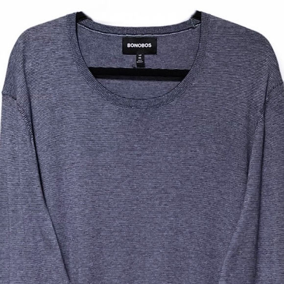 NEW Bonobos Lightweight Feeder Stripe Crewneck Sweater - Picture 4 of 8